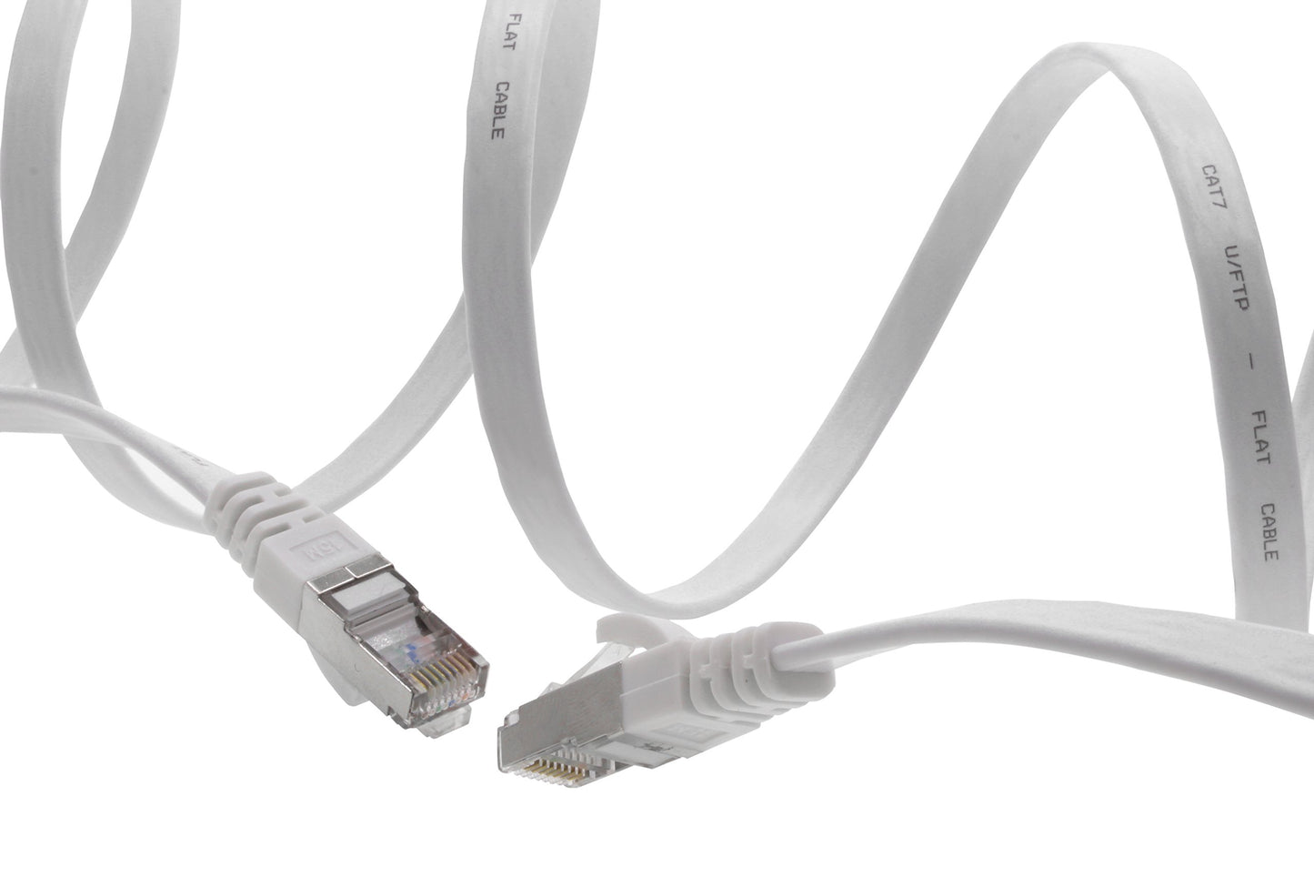 3.0m - 7 colors - 7 pieces CAT.7 Gigabit Ethernet LAN flat cable (RJ45) network cable raw cable (10Gbit/s) installation cable flat slim compatible with Cat.5 - Cat.5e - Cat.6.