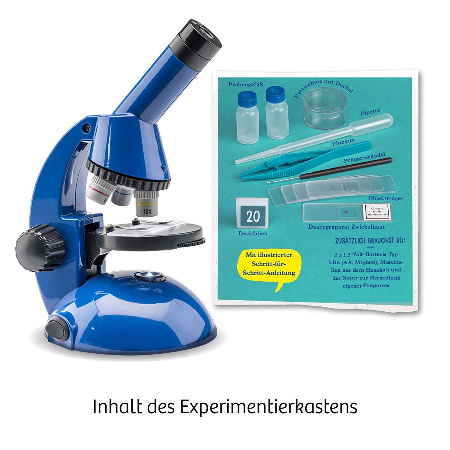 KOSMOS 636050 Discovery Microscope, science kit for kids, student microscope, microscope for kids aged 8 and up, by Kosmos