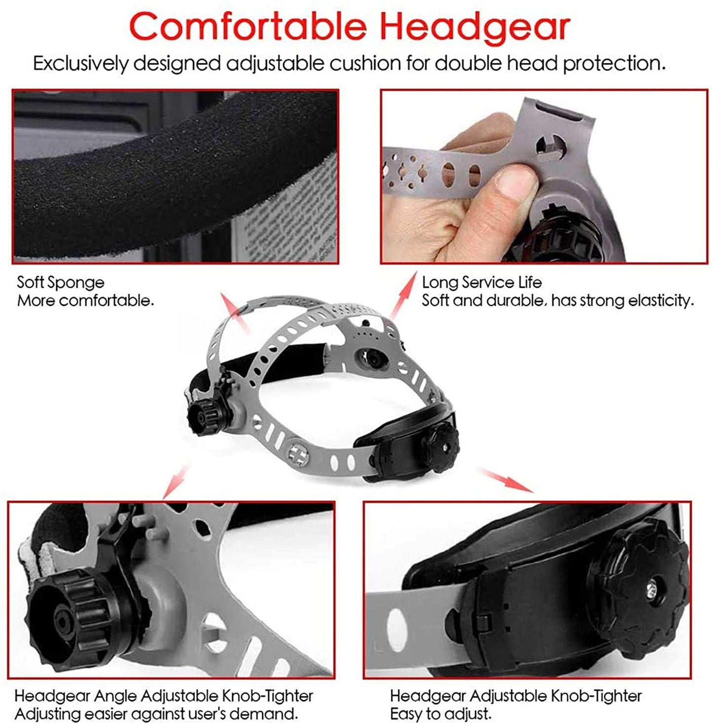 Welding Helmet - Automatic Darkening True Color Welding Mask, Solar Powered Wide Viewing Area Welder's Helmet, 4 Arc Sensor Wide Shade 4~5/9-9/13 Welding Helmet with Spare Lens