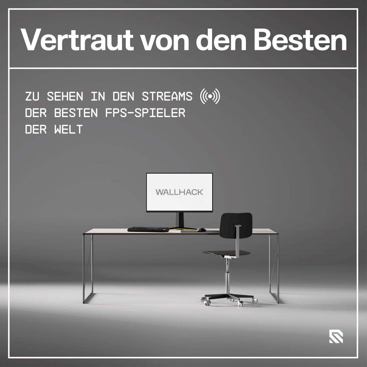 Wallhack SP-004 Glass Gaming Mousepad Professional Esport with special surface for maximum speed and control, large glass pad complete with silicone base - Black, XL 49 cm x 43 cm