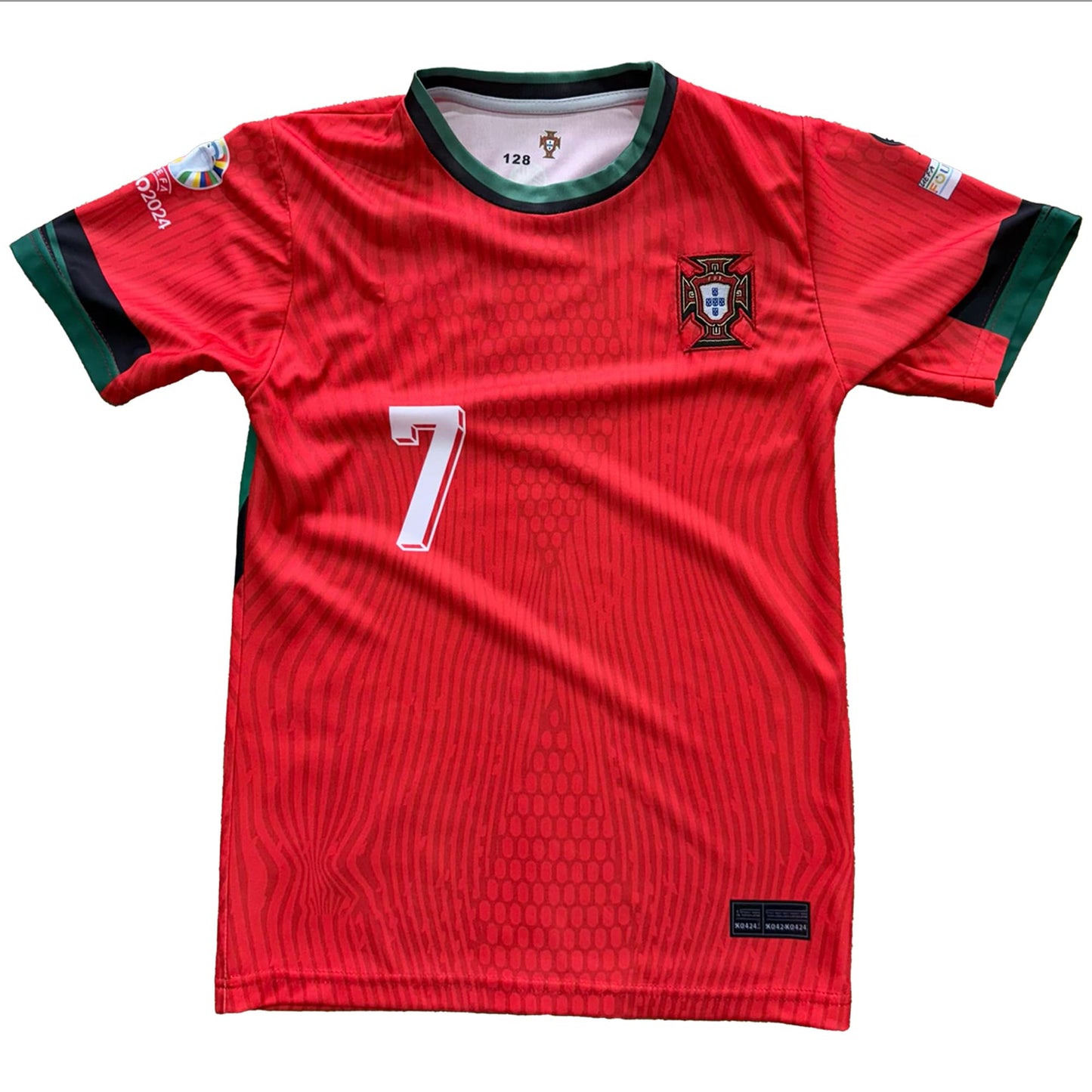 Legend #7 Kids Jersey Set - Portugal 2024/25 Home Fan Outfit in Red with Shorts - Soccer Jersey Boys Retro Style Gift Idea - Sizes 140