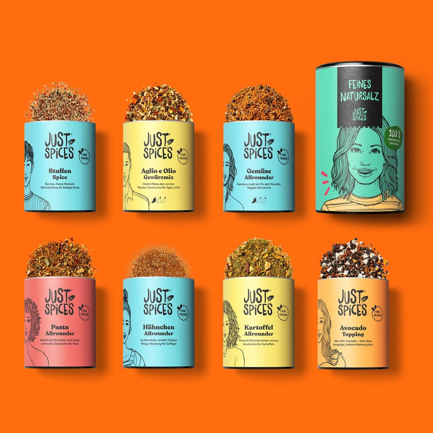 Just Spices Starter Set I 8 spice blends for every taste I Housewarming gift I Spice set