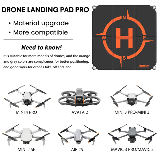 STARTRC Drone Landing Pad, universal quickly foldable landing platform for DJI Neo/Mini 4 Pro/Mini 4K/Air 3S/Avata 2/Mini 3 Pro/Mini 2 SE/Mavic Air 3/Mavic 2/Holy Stone/FPV Drone (22-inch/55cm)