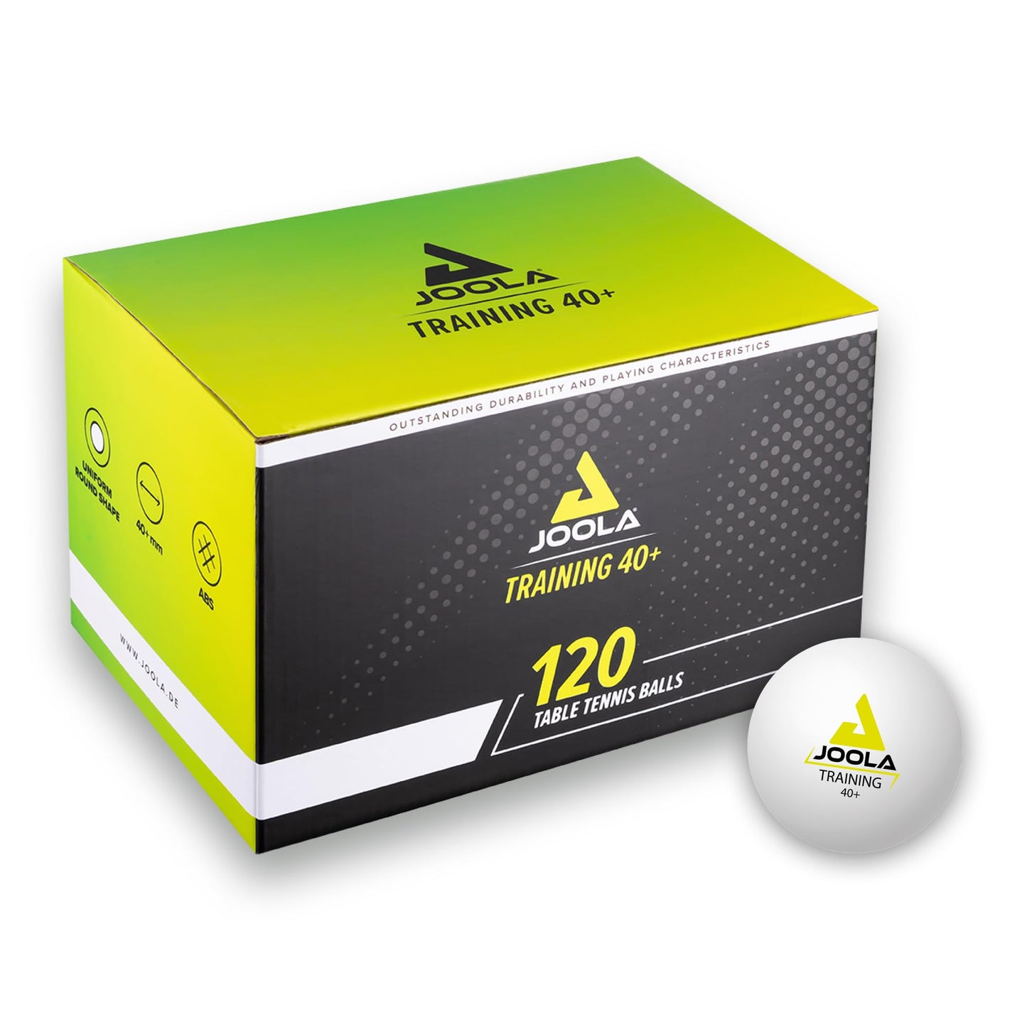 JOOLA 44230 Table Tennis Balls TRAINING 40+ Table Tennis Balls 120-pack, White