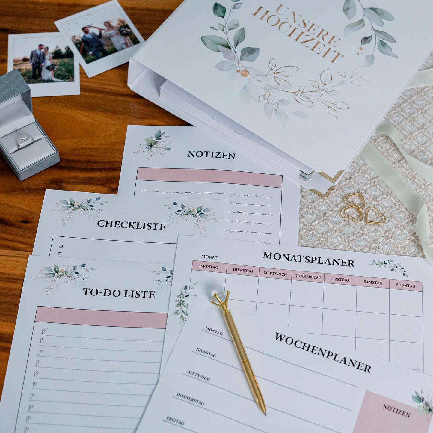 My wedding planner - Wedding Planner with checklists & planning aids on over 236 pages - Practical A4 wedding planner - Wedding folder including bonus material - Perfect engagement gift