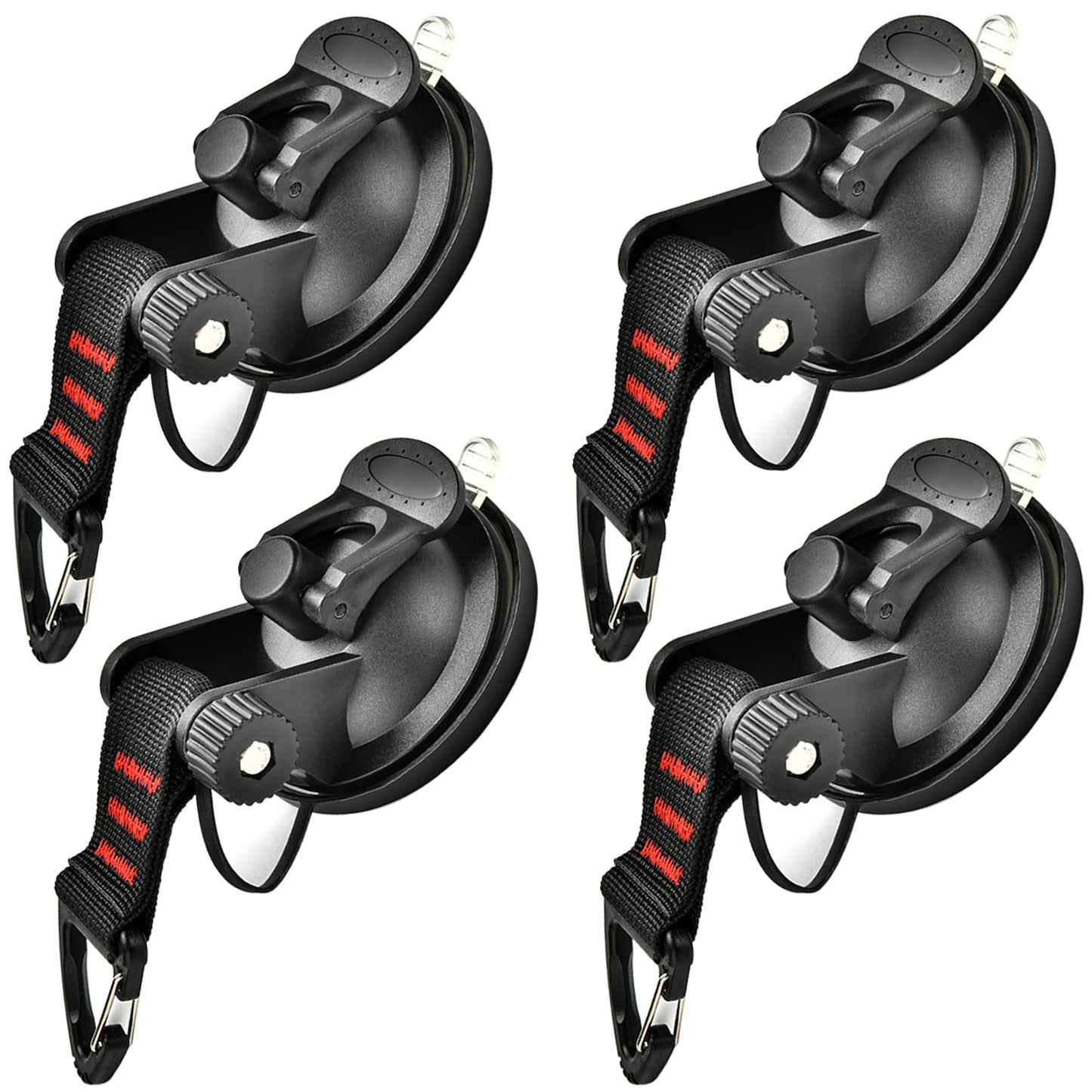 Suction Cup Camping Set - 4 piece suction cup hooks Extra strong suction hooks Multifunctional suction cups camping for car, awnings, motorhome, home, workshop