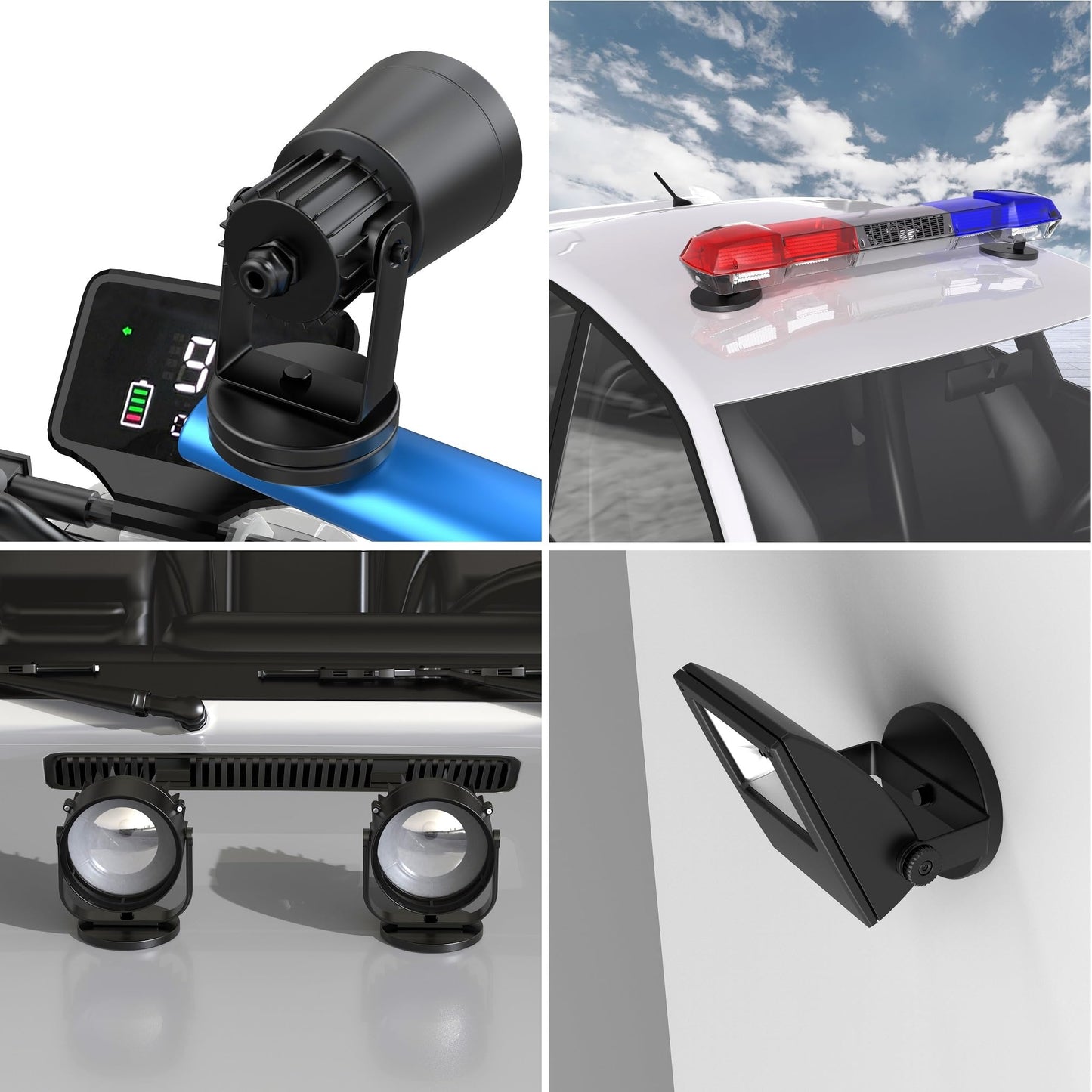 Magnetpro 2 Pack Strong Rubber Coated Magnets Anti-Slip, Anti-Scratch, and Anti-Corrosion, with over 55 KG adhesive strength, 1/4"-20 threaded hole and stainless steel screw for PTZ, Camera