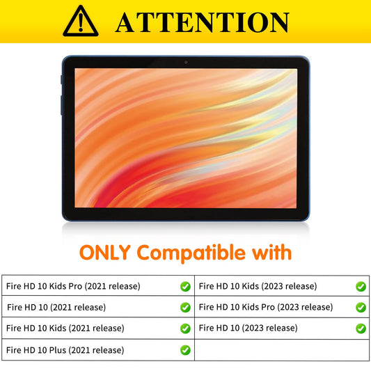GOZOPO Screen Protector for Amazon Fire HD 10 (13th Gen., 2023) / Fire HD 10 Kids / 10 Kids Pro Tablet, Tempered Glass Screen Protector, 2 Pack