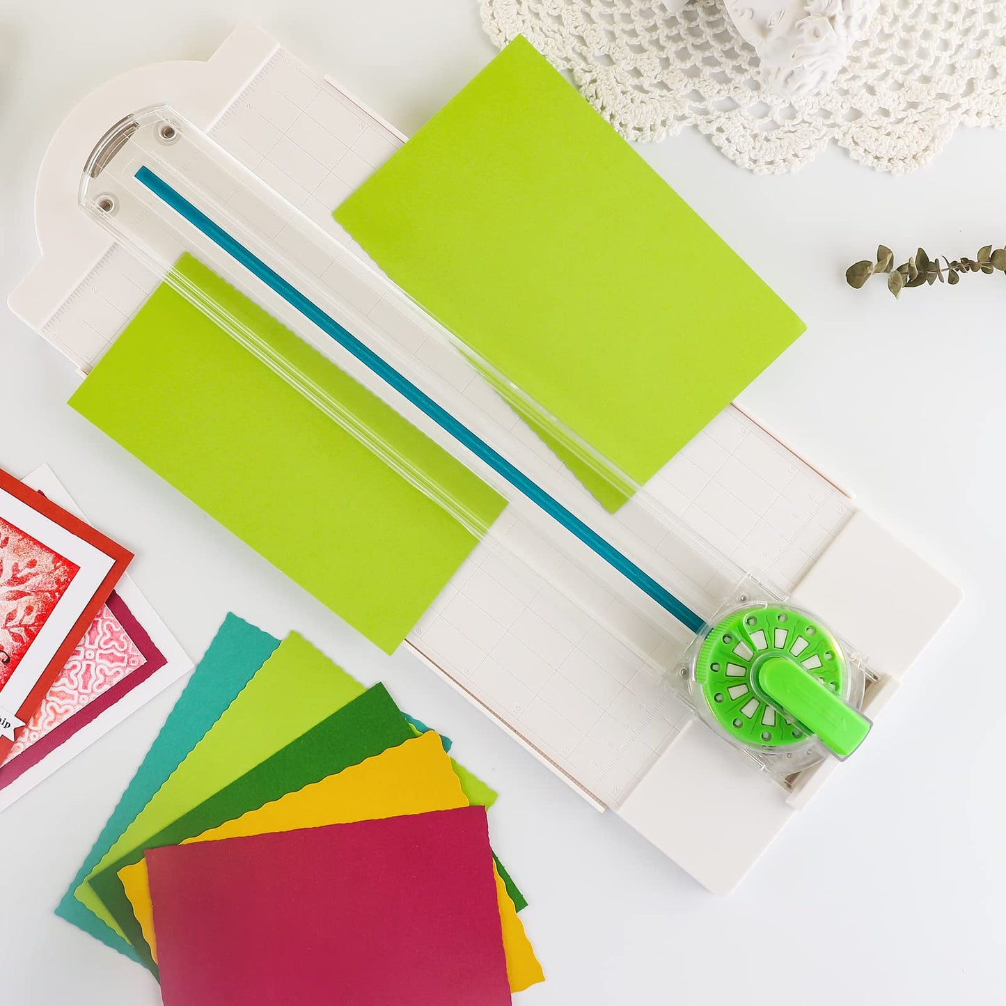 12-in-1 paper cutter, paper dial cutter, handmade decorative border, cardboard cutter, decorative edges, cutting tool for scrapbooks, cards, photo albums, office, school, home.