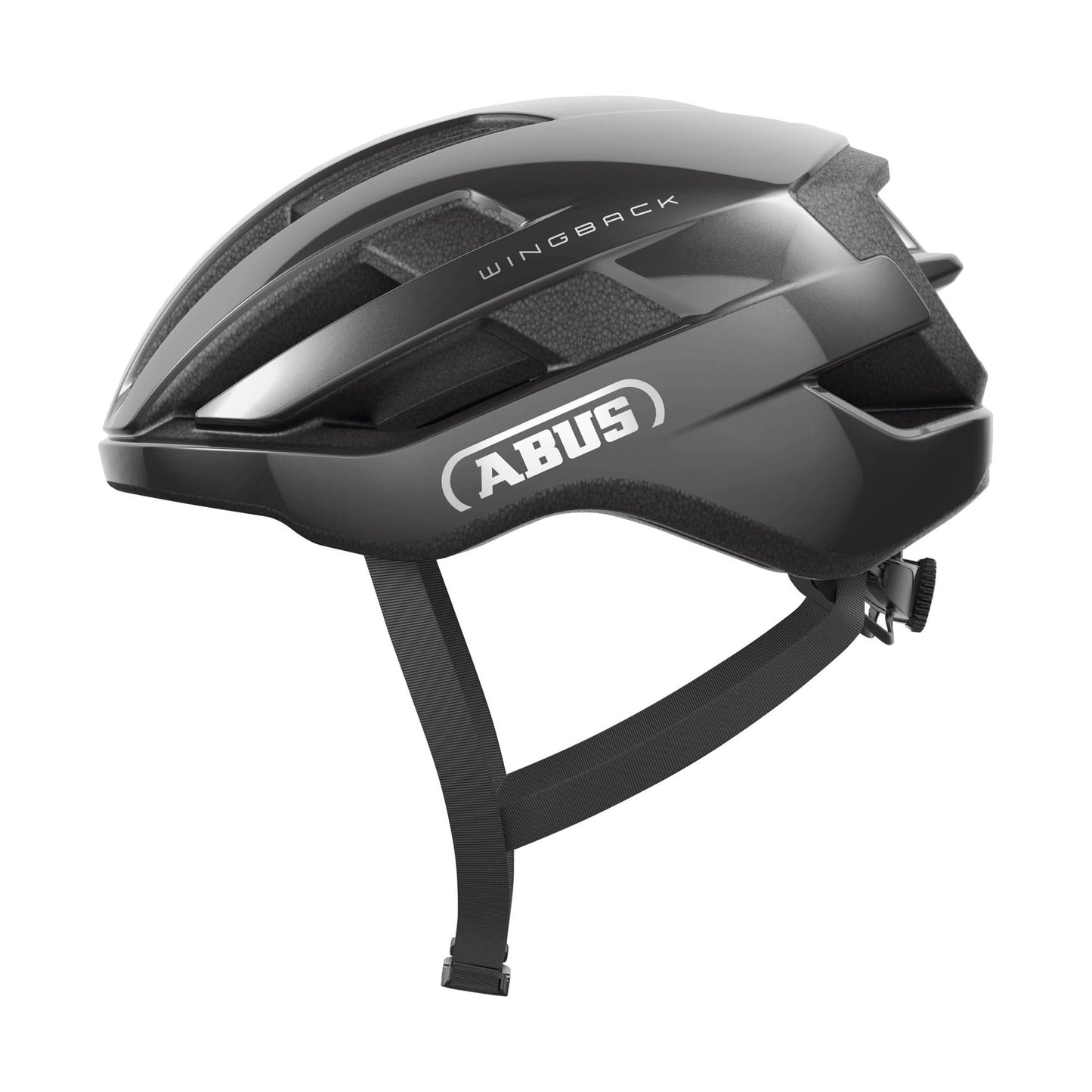 ABUS Road bike helmet WingBack - simple road helmet for sporty riding in everyday life and leisure - for adults and teenagers - Dark gray, size L
