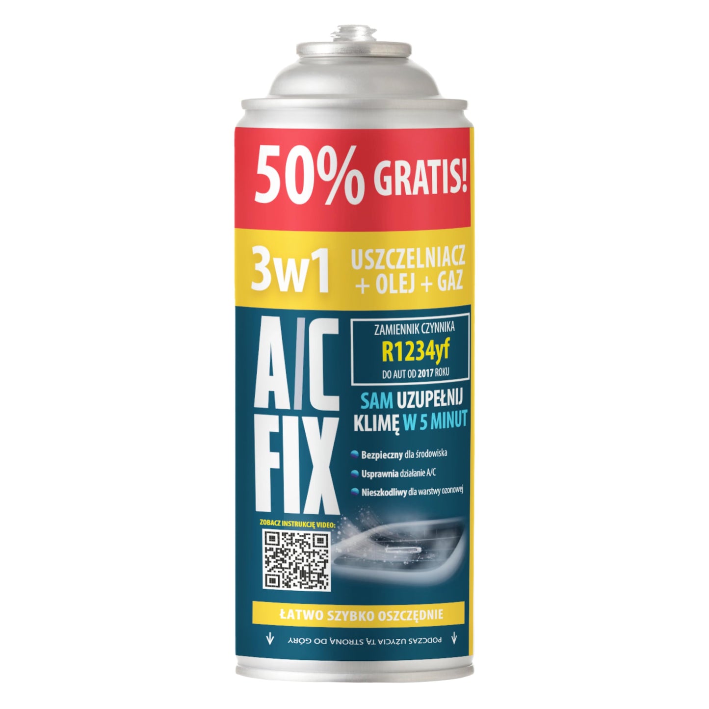A/C FIX 3in1 R1234yf refrigerant replacement gas - car cooling agent - gas bottle 2x235 g car air conditioning refill set - RV - air conditioning hose - air conditioning manifold - ECO