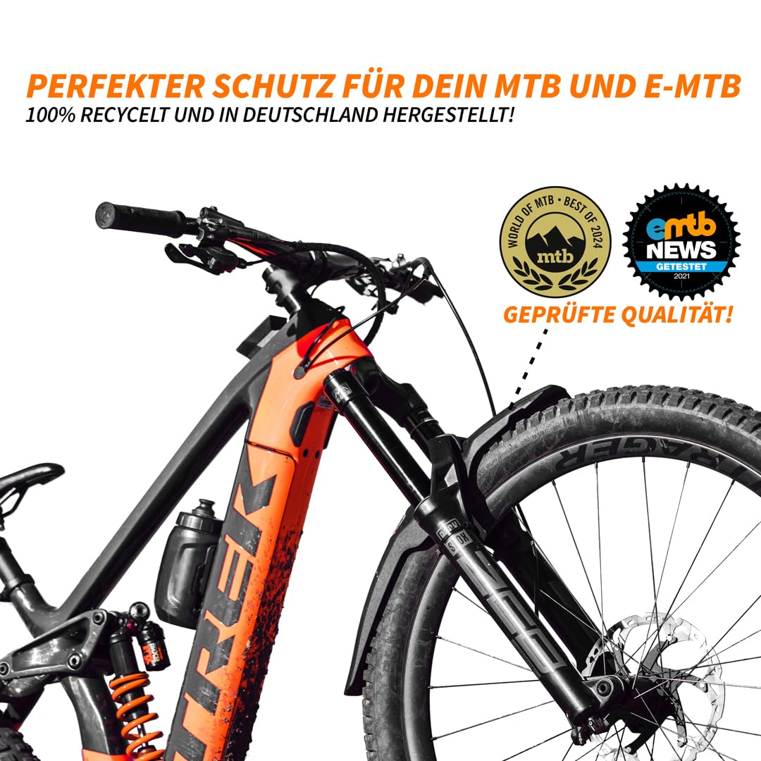 Unleazhed M02 | Mountainbike Mudguard | Made in Germany | Solid front wheel fender | Bike accessory for mountain bikes