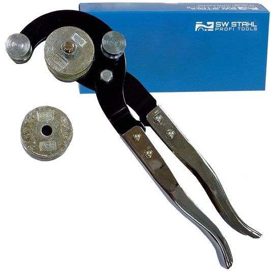 SW-Stahl 24516L Tube Bending Pliers, 4-6 - 8-10 mm I Manual bending machine for thin-walled steel and copper tubes I Bending pliers for brake lines I Hand tool for workshop.