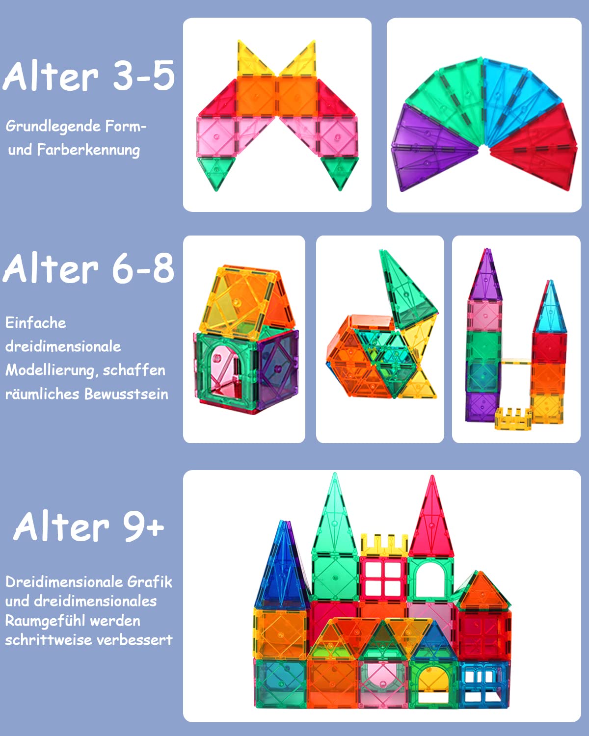 Magnetic building blocks 64 pieces magnet toy magnets building bricks building set kids magnetic blocks perfect for use at home, in schools, for boys and girls 3 4 5 6 7 8 years old