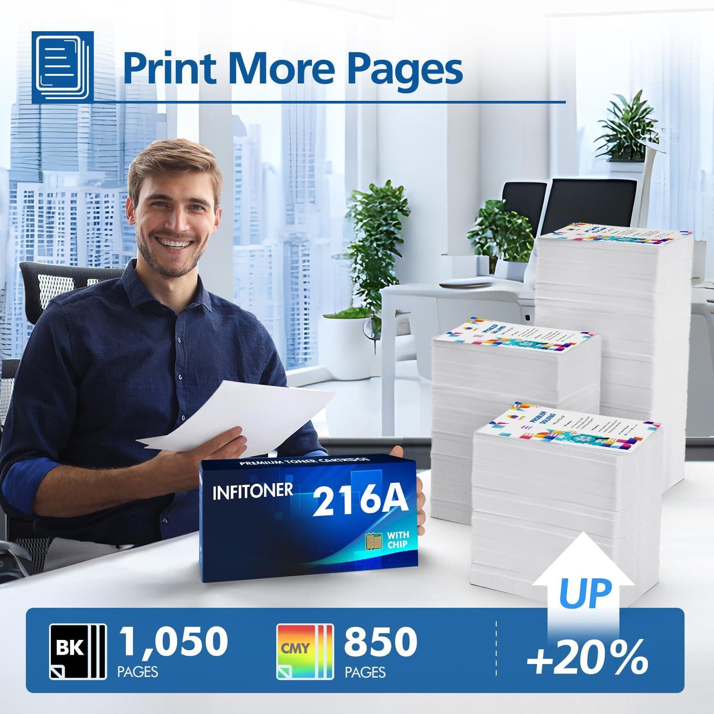 216A (With Chip) W2410A Toner for HP 216A Color Laserjet Pro MFP M183fw M182n M182nw M155a M155nw W2411A W2412A W2413A - Black Cyan Yellow Magenta, 4-pack