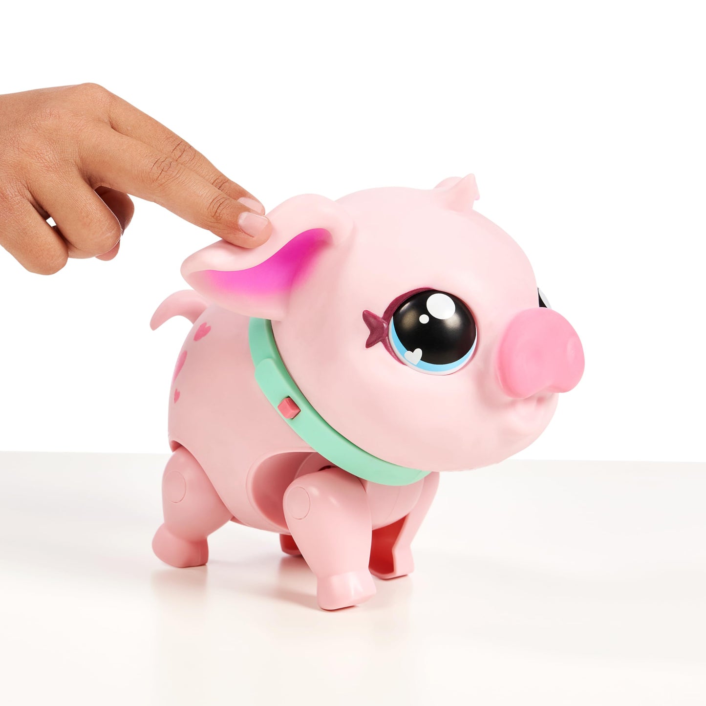 Little Live Pets - My Pet Pig, a cuddly interactive toy pig that walks, dances, and nuzzles. Featuring 20+ sounds and reactions. Batteries included. Ideal for kids ages 4 and up. Pink color.