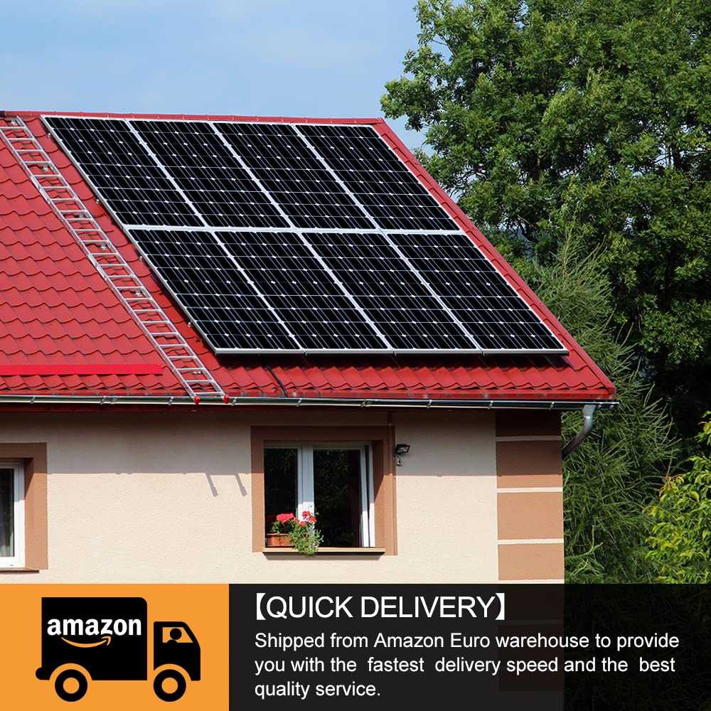 DOKIO 100W 18V monocrystalline solar panel - solar module 100 watt for 12V batteries perfect for RV, camping, garden shed