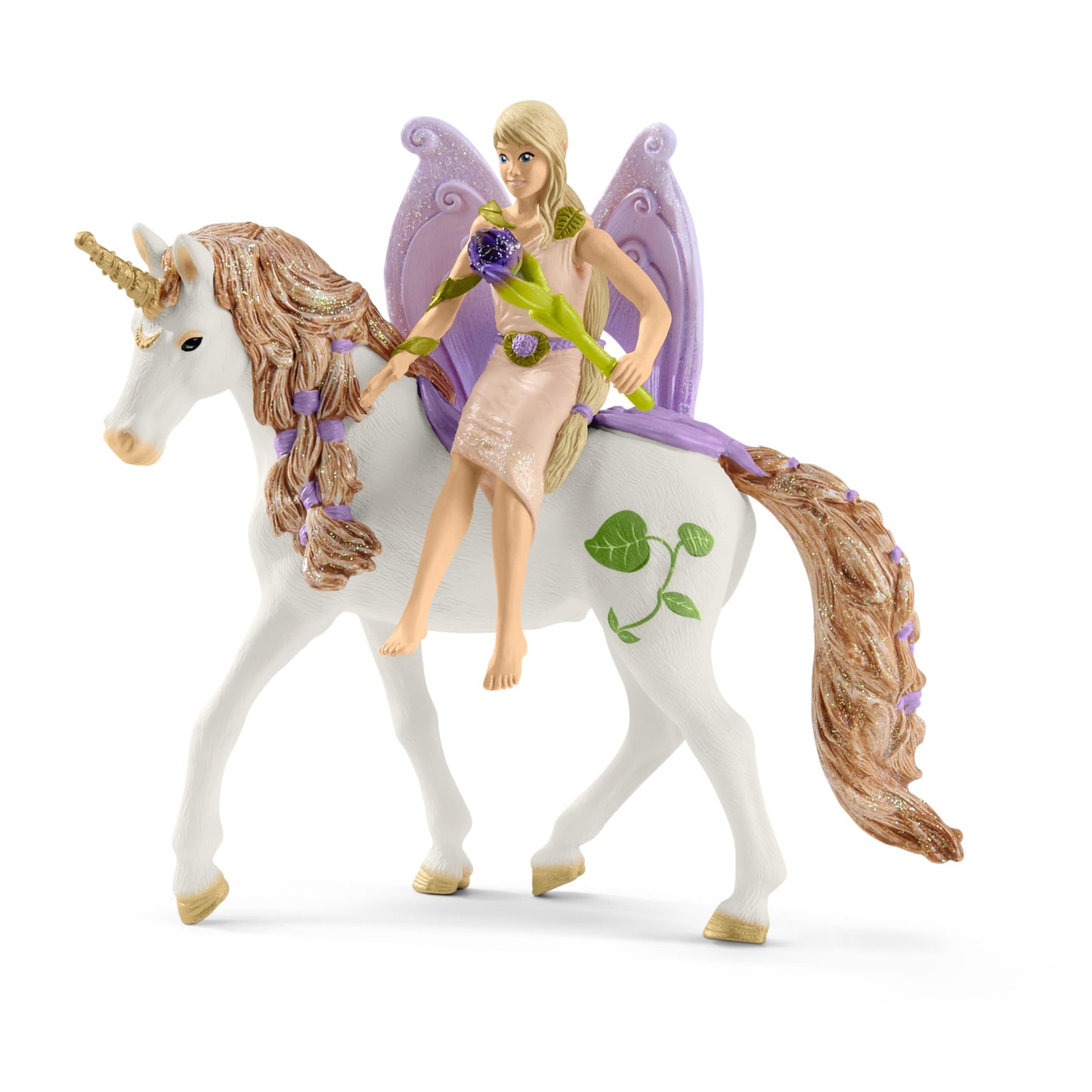 SCHLEICH BAYALA | Sparkling Flower House with unicorns, lake, and stable 42445 | Set includes elf, cloud squirrel, and accessories | great gift for girls and boys | playable figure from 5 years | 71 pieces