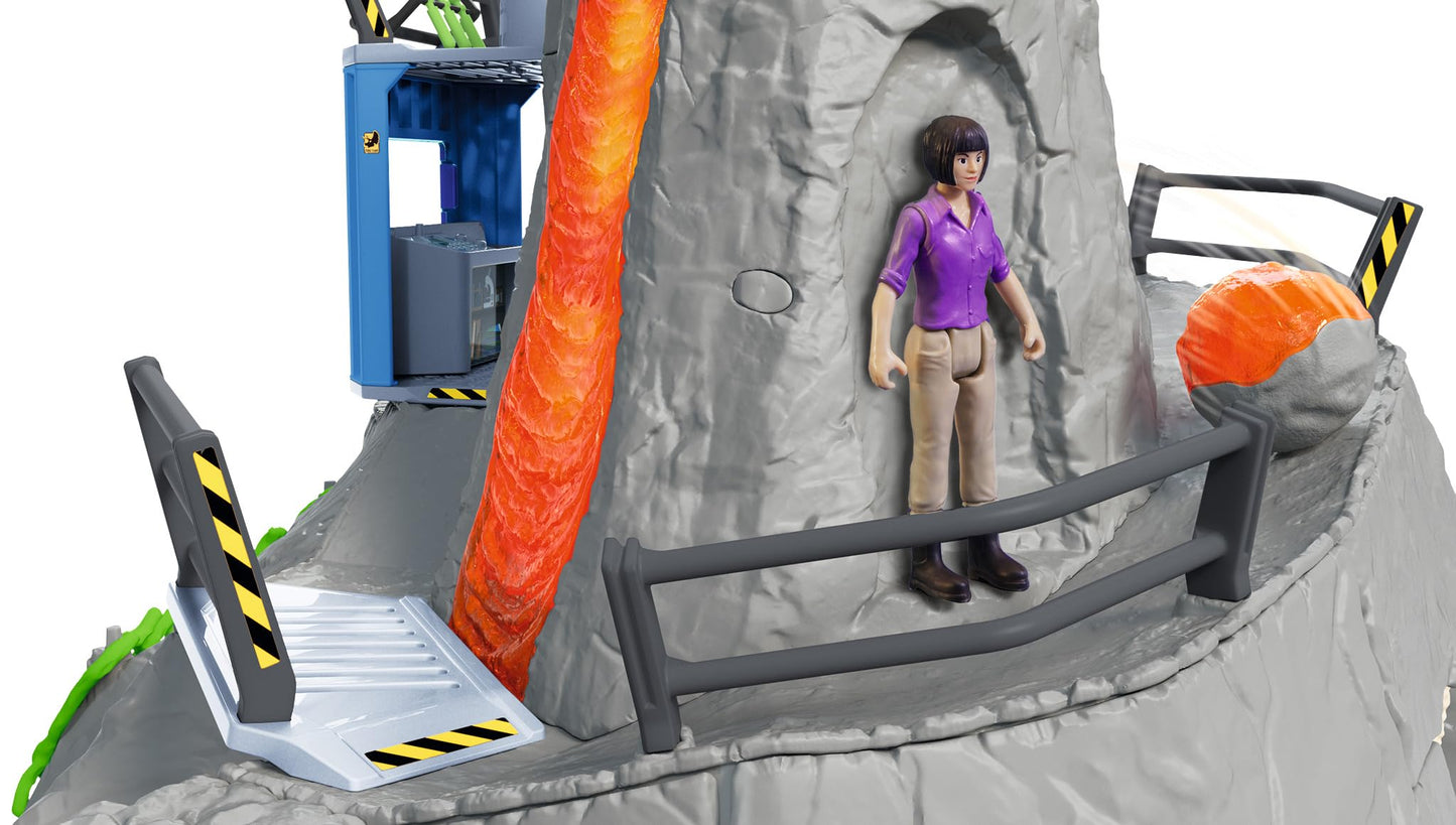 Sneak DINOSAURS | Big Volcano Expedition 42564 | Set incl. volcano with eruption function, Yuki, 2 Dino figures | great gift for girls and boys | Dinosaur toy for ages 3 and up | 60 pieces