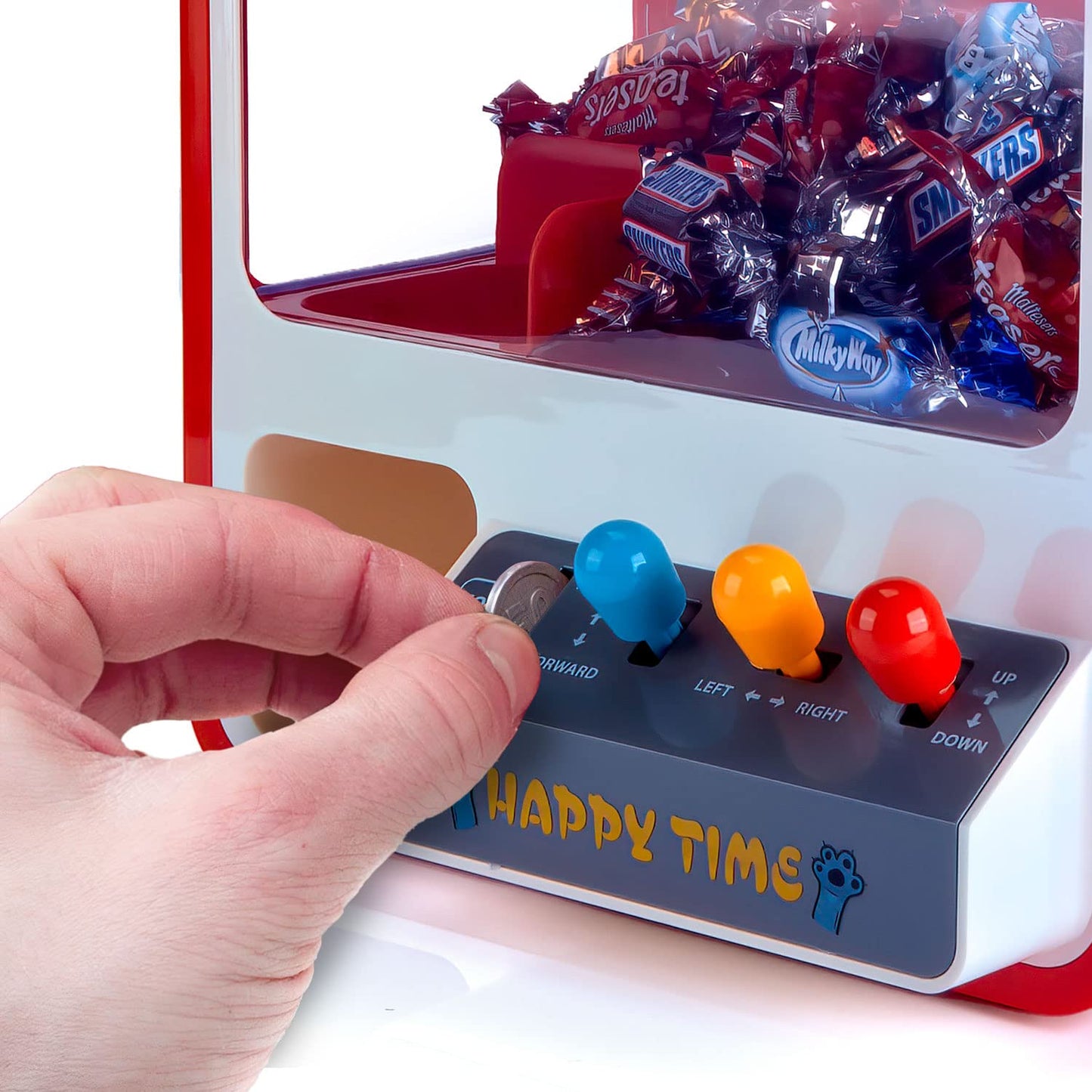 GOODS+GADGETS Candy Grabber Supreme - Candy dispenser with USB cable for an interactive and fun game experience.