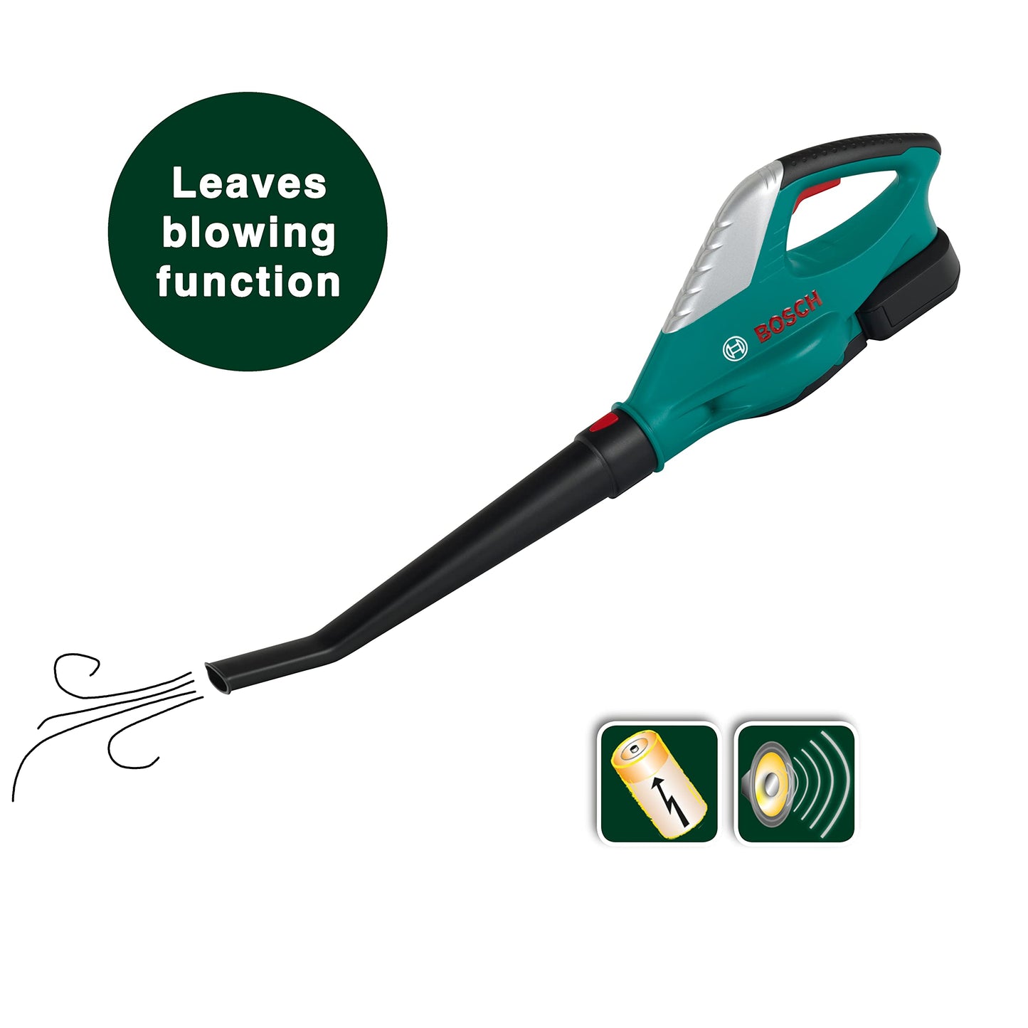 Theo Klein 2776 Bosch Leaf Blower I High-quality children's garden tool I With leaf blowing function and detachable attachment I Dimensions: 52 cm x 10 cm x 13 cm I Toy for children aged 3 years and older