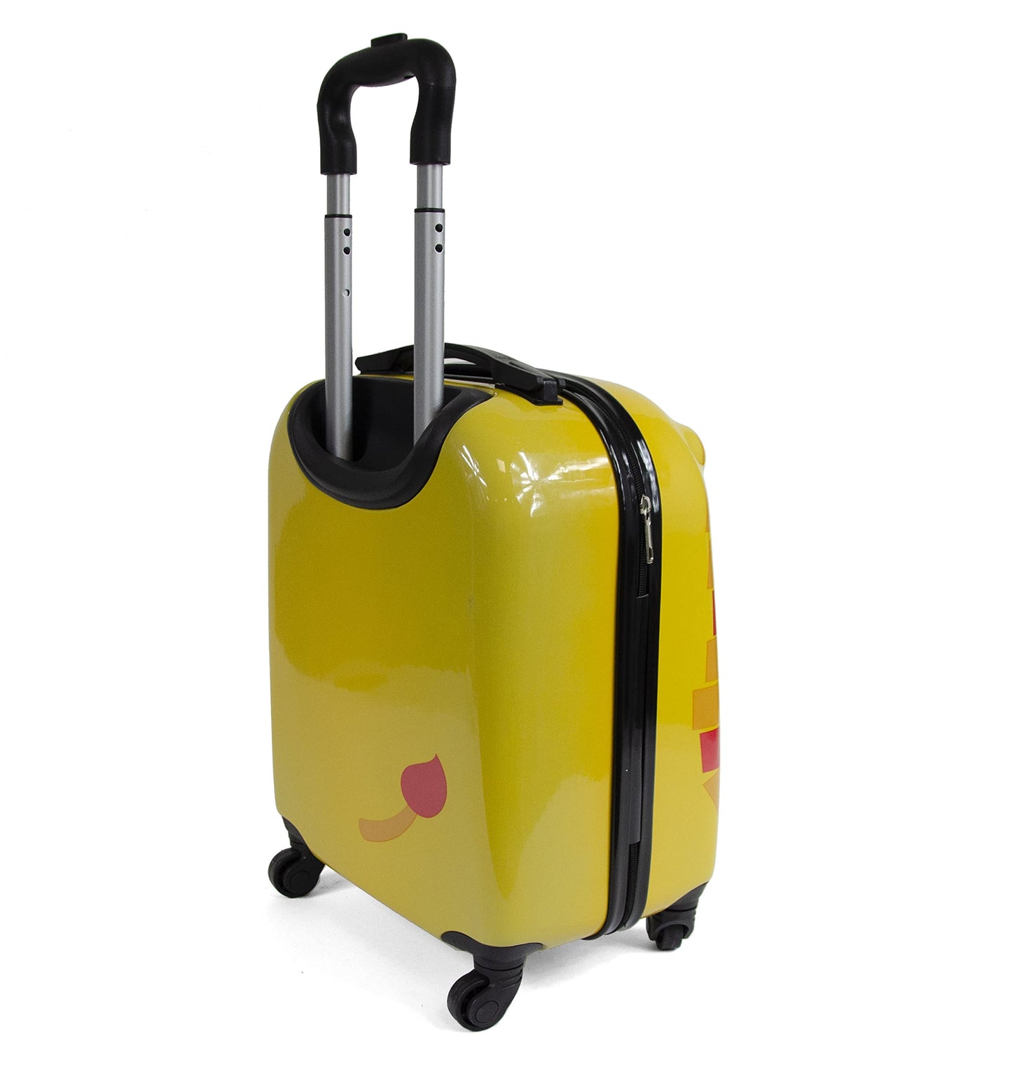 KINSTON cabin suitcase with wheels for kids | Luggage with animal motifs, orange, 32x46x25, For kids