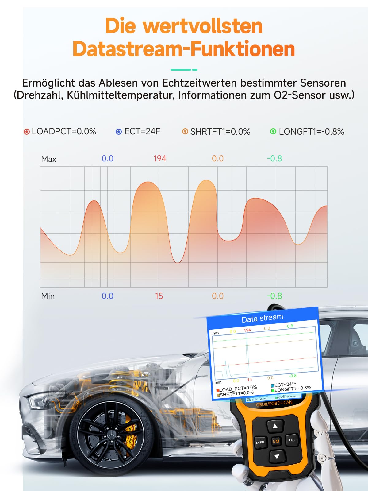 ANCEL AD410 Enhanced Auto OBD2 Diagnostic Tool, Read OBDII/EOBD Error Codes, 8 Languages, DTC Car Diagnostic Tool for All Vehicles after 2002 (Black/Yellow)