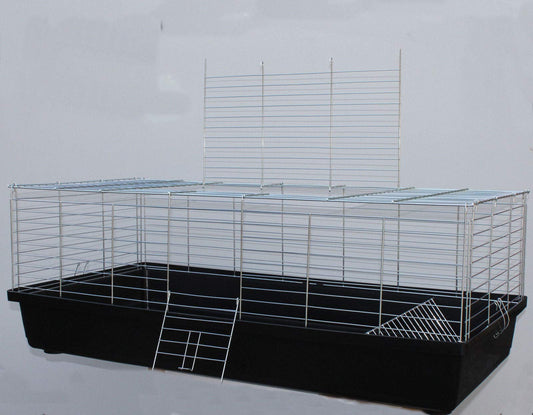 1.20 m rabbit cage rodent cage rabbit cage cage stable guinea pig black