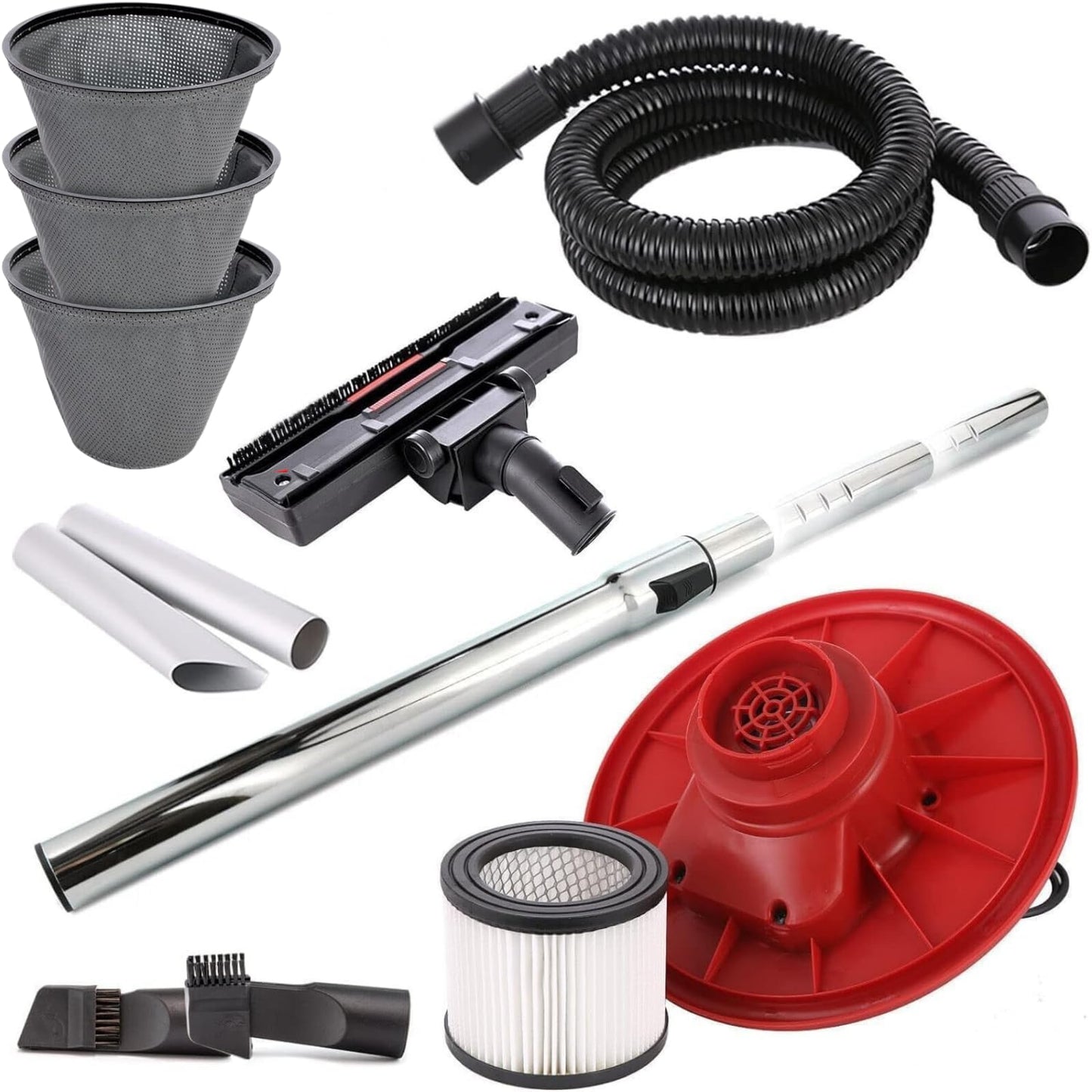 Ash vacuum 20L 1650W fireplace vacuum with HEPA filter + 3X bag filter, 2m suction hose + 4 wheels vacuum cleaner ash vacuum for fireplace SN184