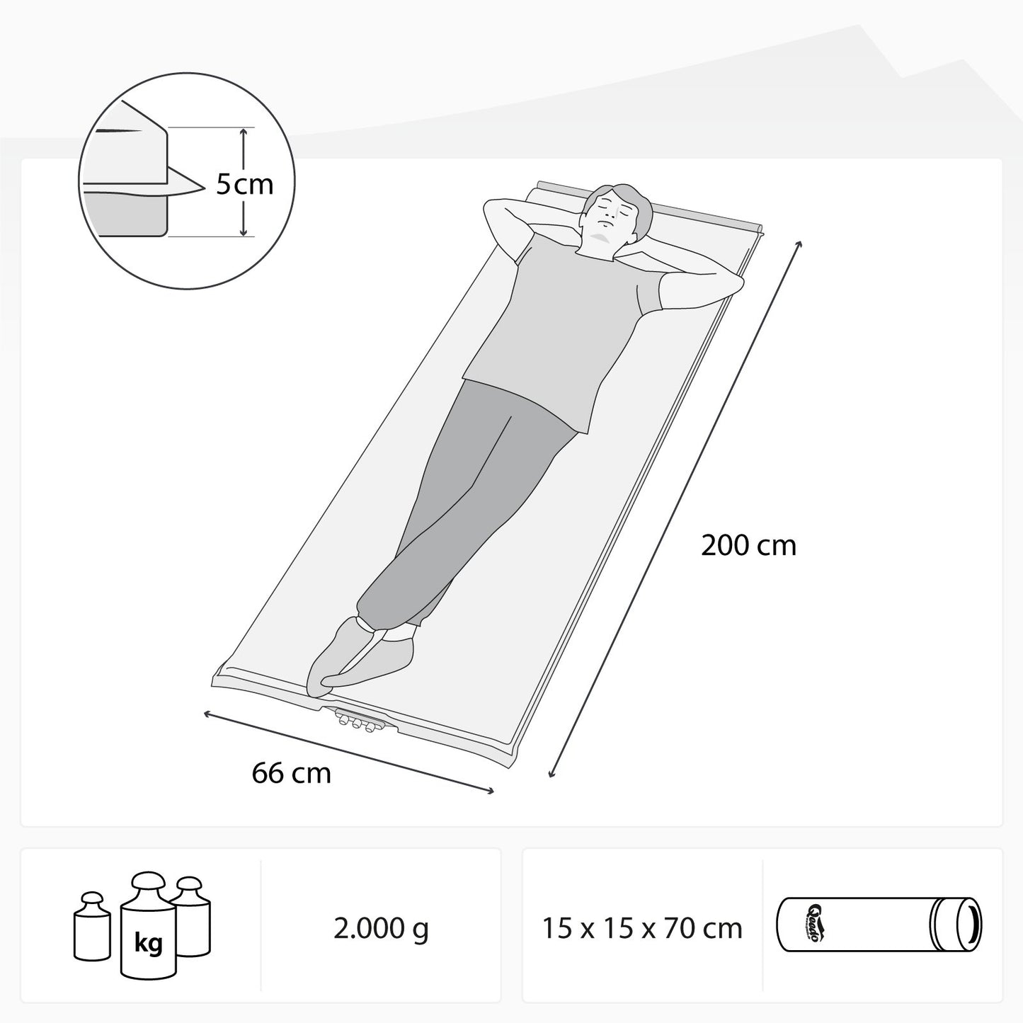 qeedo Quick Oak 3 camping instant tent, Quick-Up system, includes 2 XL sleeping mats