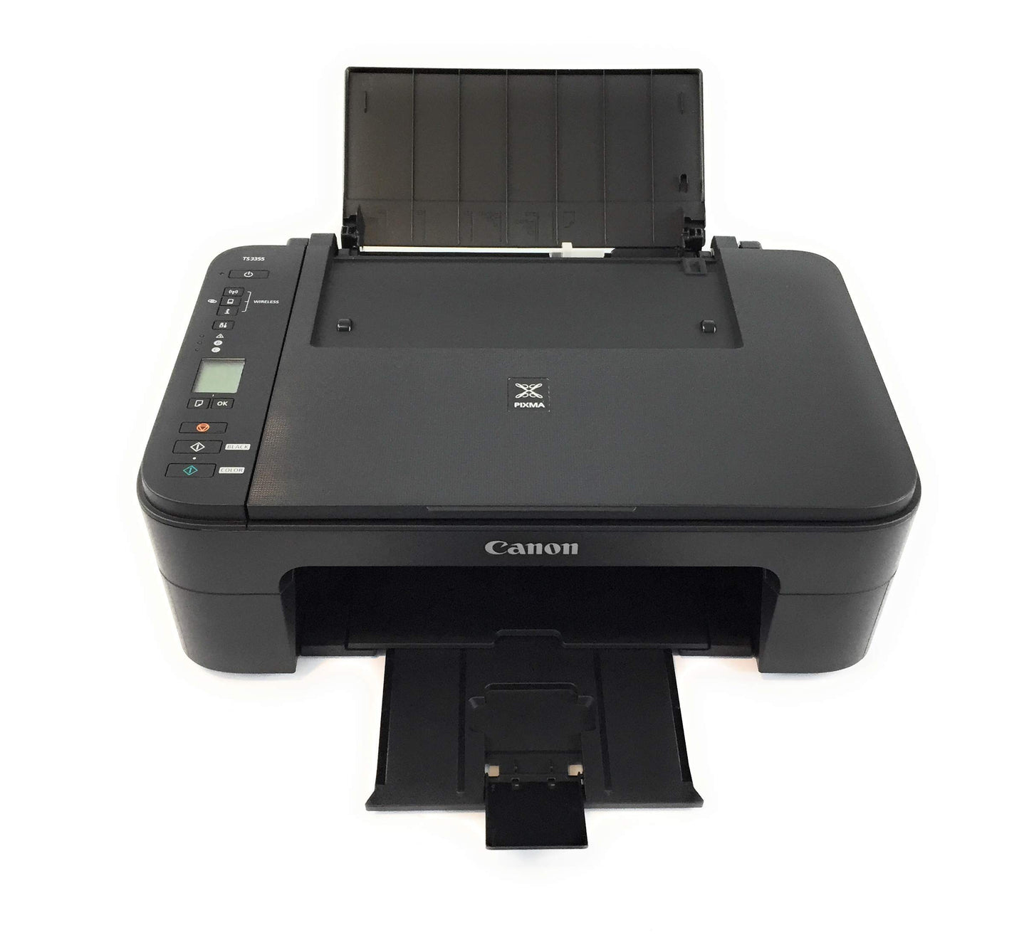Canon PIXMA TS3355 printer color inkjet multifunction device DIN A4 (scanner, copier, 4,800 x 1,200 DPI, WLAN, USB, Apple AirPrint, PIXMA Cloud Link), black