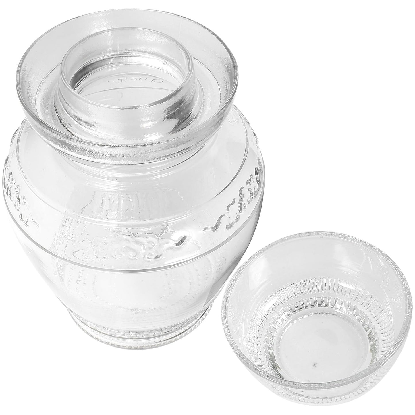 2.5-liter fermentation jar with lid, wide mouth, and airlock, transparent canning jar for kimchi, sauerkraut, kombucha, and more.