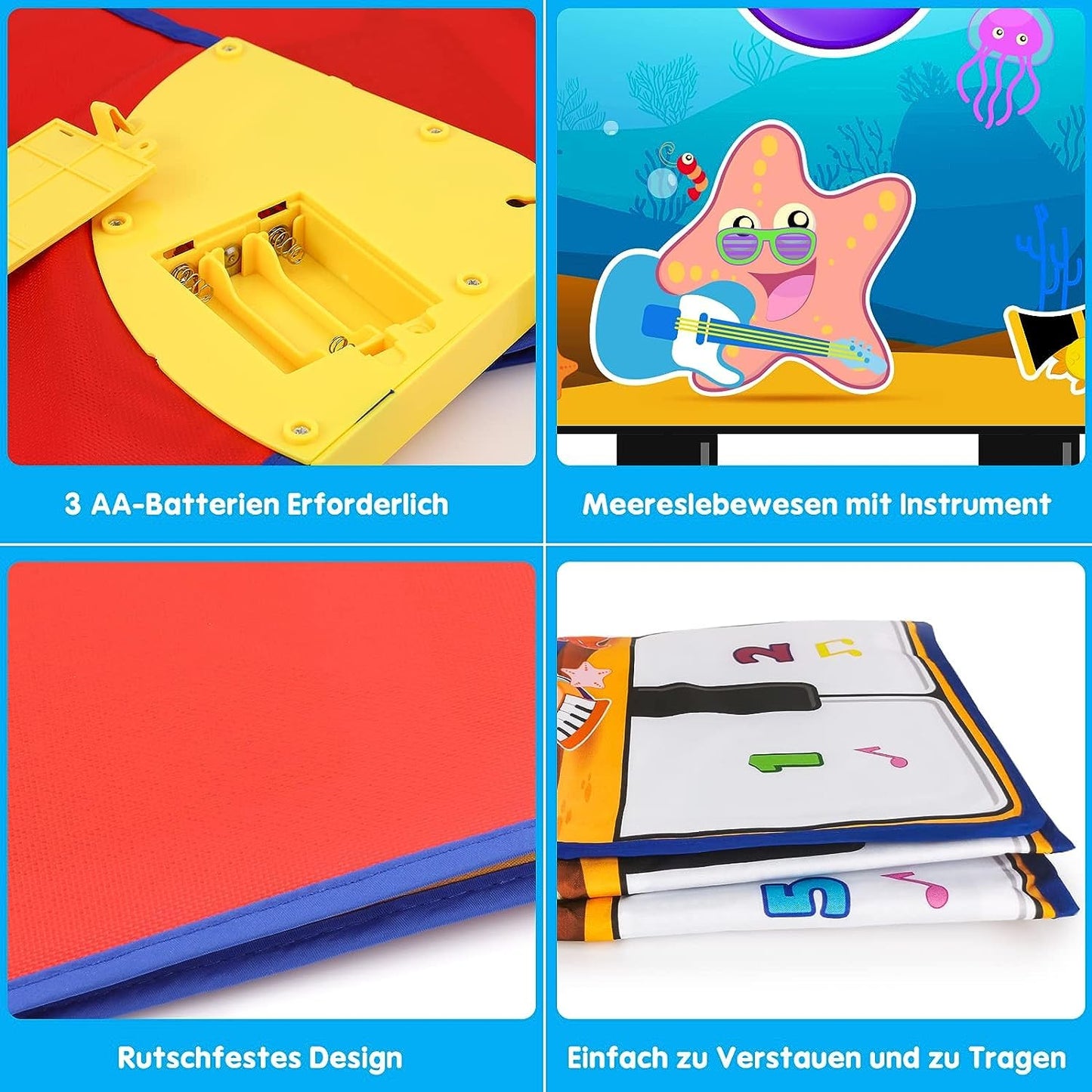 Weokeey Baby Toy for 1 Year Old Piano Mat Educational Toy Dance Mat Gift Music Mat Montessori Children's Toy for 1 2 3 4 Year Old Boys Girls