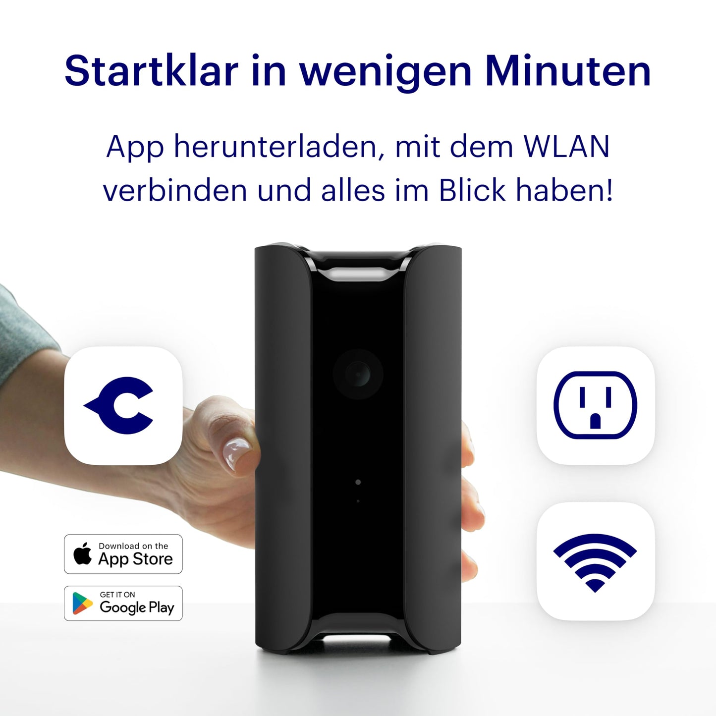 Canary View Surveillance Camera 1080p HD WiFi IP | 24/7 Live Streaming, Motion Detection, 2-Way Audio, Night Vision, 10x Zoom, Private Mode, Alexa & Google Assistant Integration, and more.