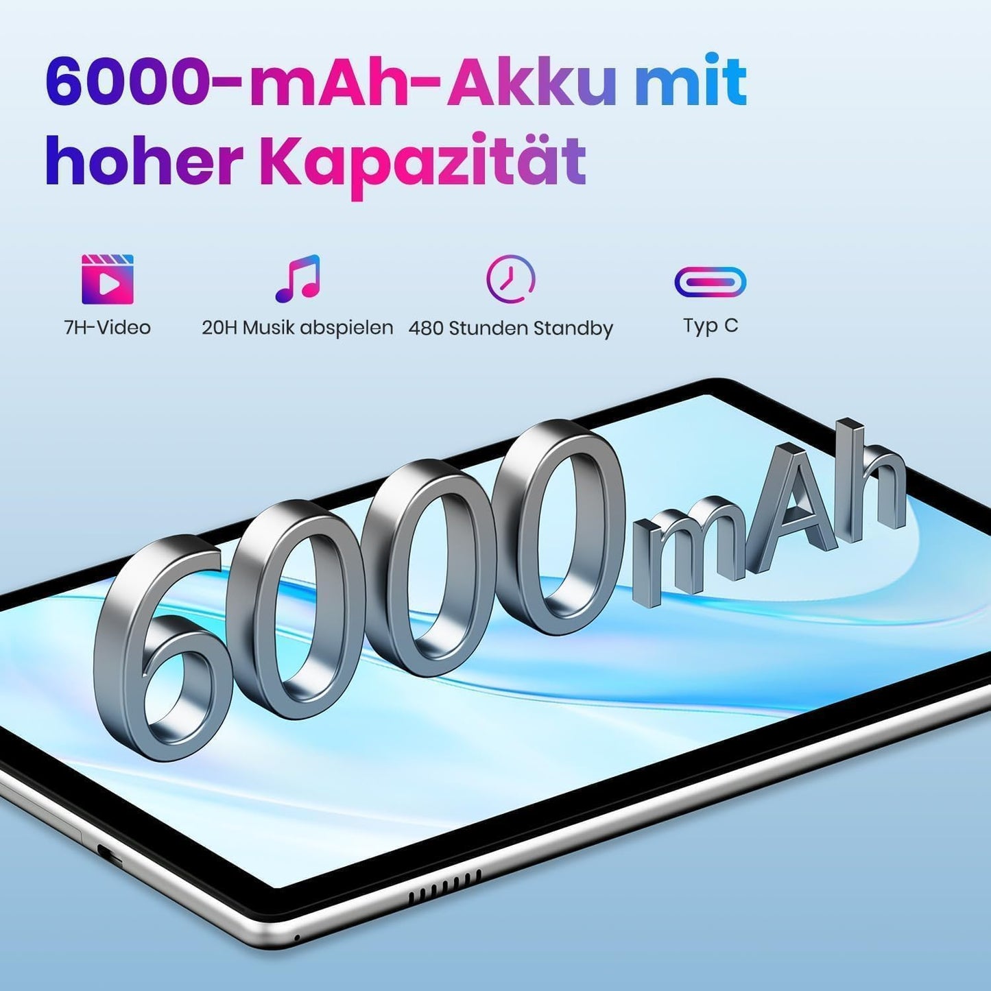 Tablet: Android Tablet - 2025 Android 14 Tablet Latest 10.1-inch Tablets 10GB + 64GB +1TB Expansion, Widevine L1, 2.4G + 5G Wi-Fi 6, 2MP + 8MP, Bluetooth 5.0, 1280 * 800 FHD IPS Grey