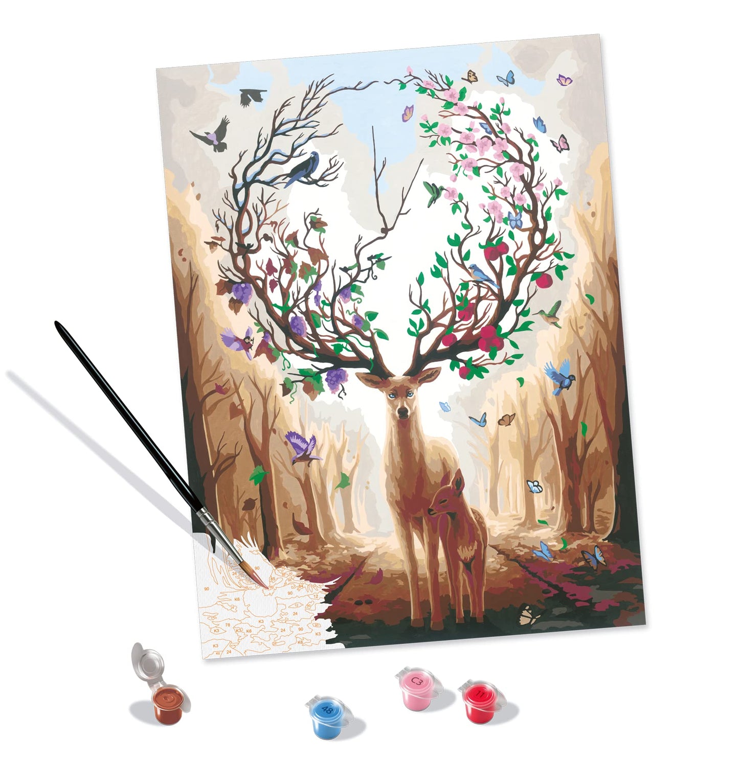 Ravensburger CreArt 20273 - Magic Deer - Paint by Numbers for Adults, DIY Painting Kit with Brush and Acrylic Paints, Gift for Women and Men, Painting for Adults.