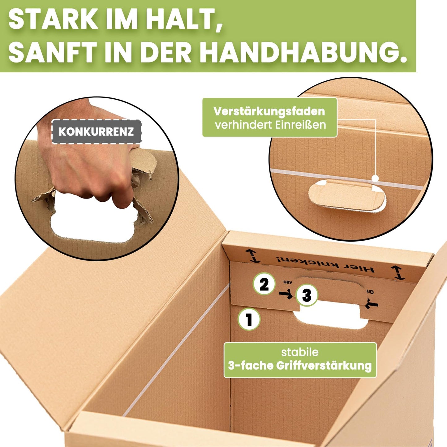 2 double-walled moving boxes, 5 pieces | Extra sturdy & stackable with double corrugation | Strong butterfly bottom | High load capacity | Ideal for any move