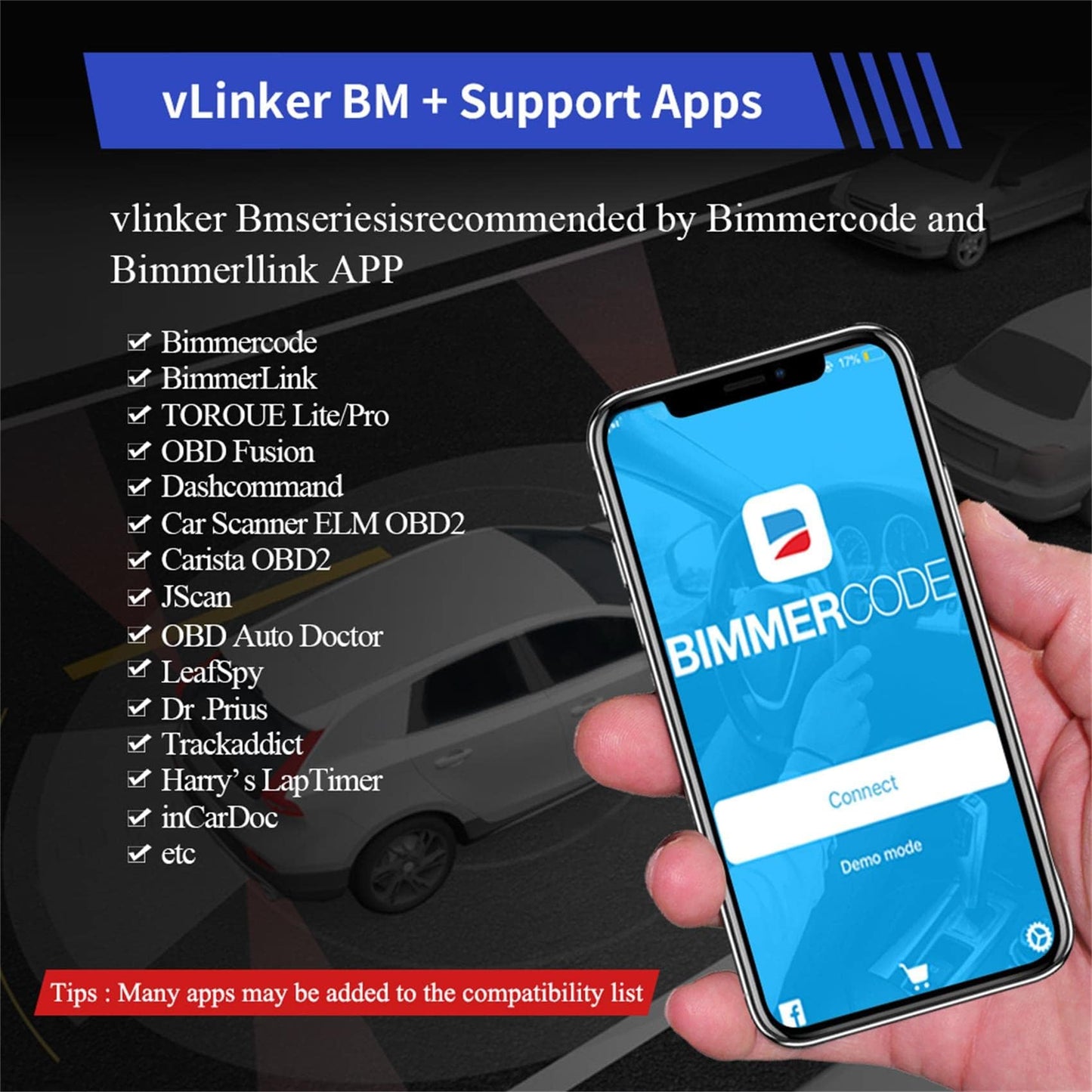 vLinker BM+ OBD2 Bluetooth Diagnostic Scan Tool, OBDII Auto Scanner for iOS, Android, and Windows - Made for BimmerCode.