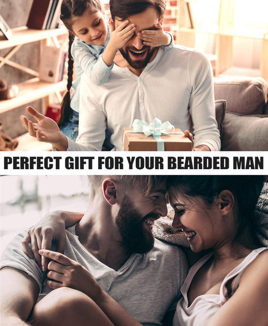 Upgraded beard care set for men beard growth care & trimming with hair conditioner beard oil, beard balm butter wax, beard brush, beard comb, beard scissors, best perfect gift