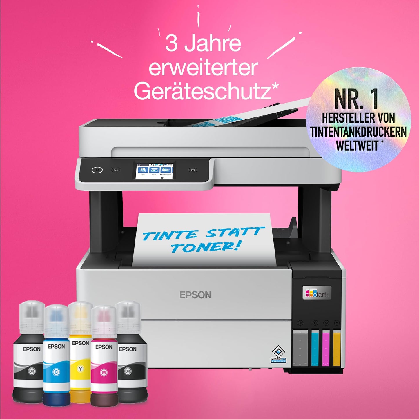Epson EcoTank ET-5150 A4 multifunctional WLAN ink tank printer.