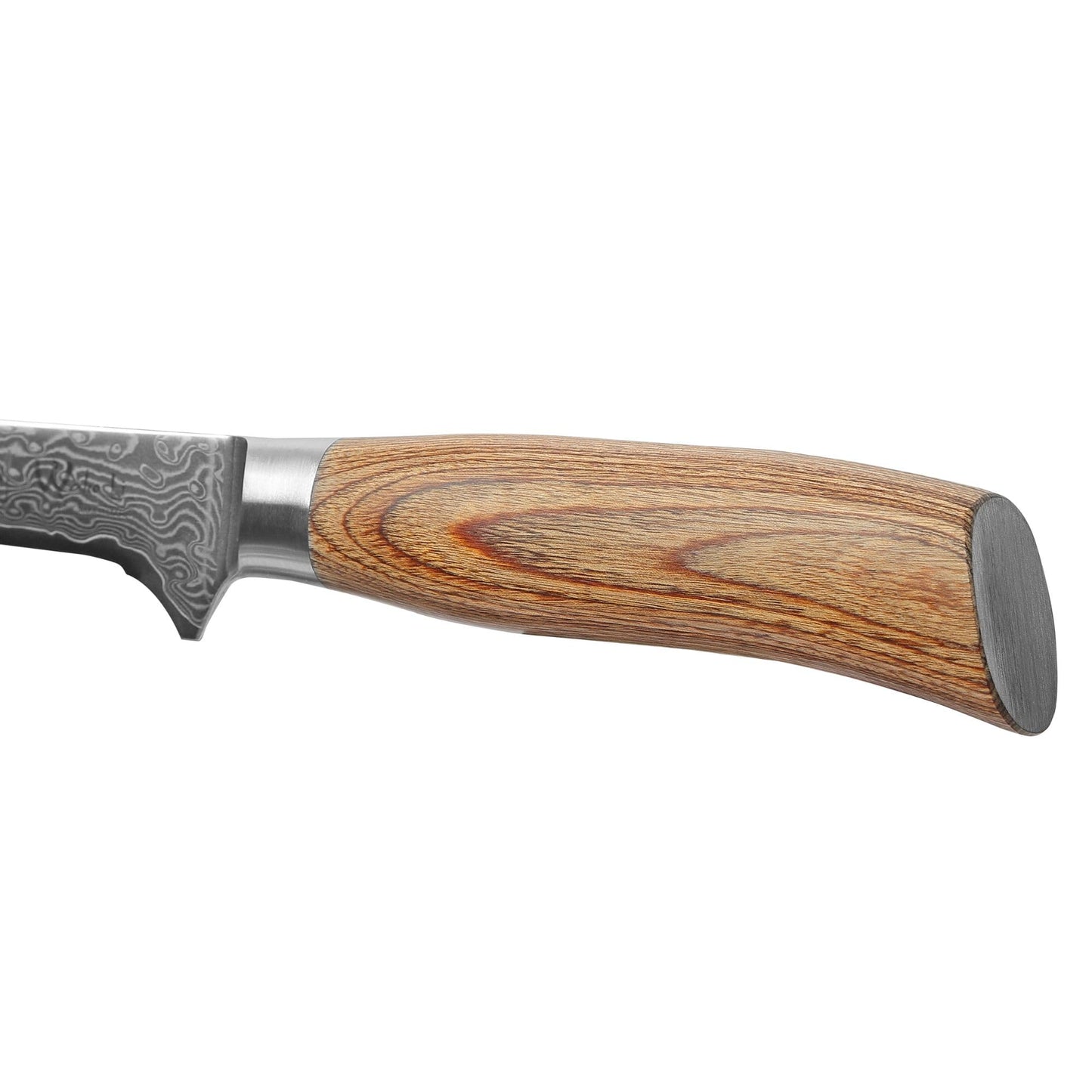 Wakoli EDIB Pro filleting knife fish | 14 cm kitchen knife made of 67 layers of Damascus steel VG10 core | boning knife with wooden handle | cutting knife for fish & meat | sharp knives in gift box