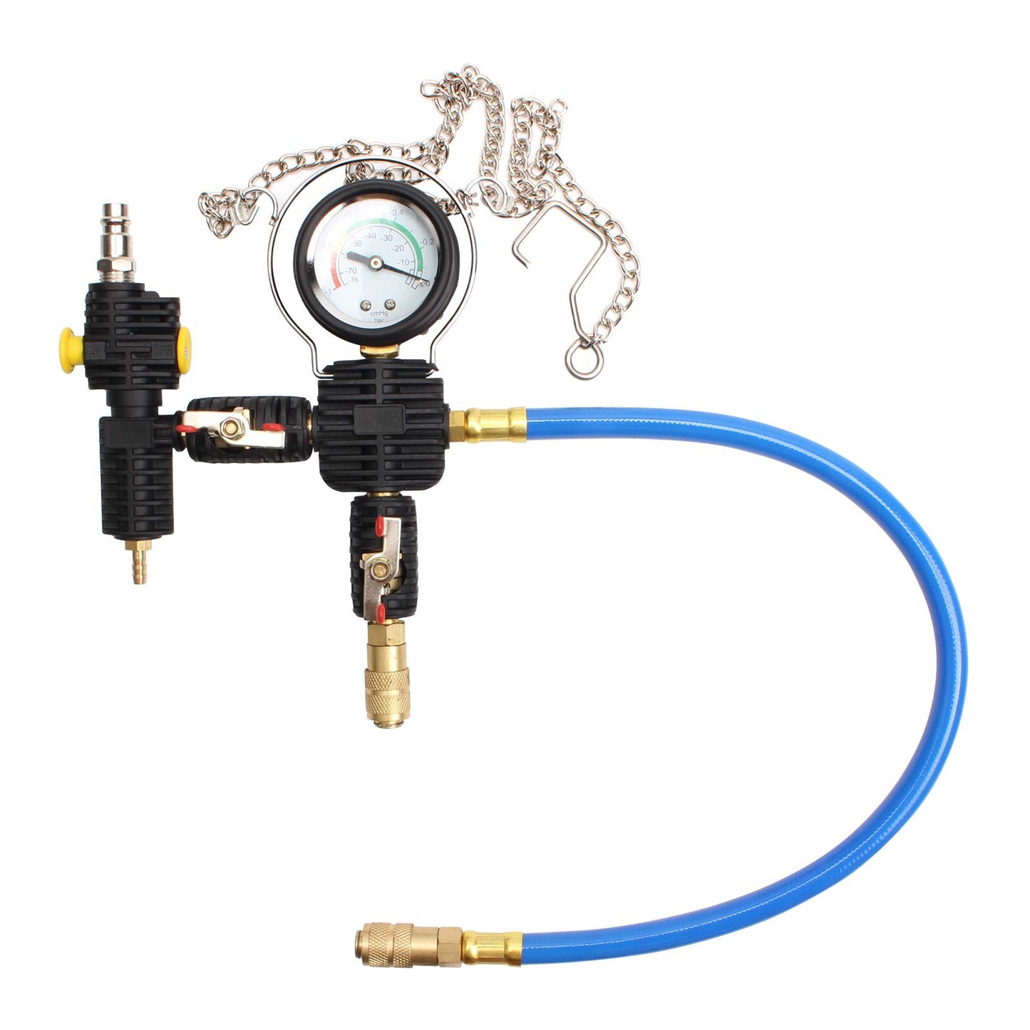 CCLIFE 28pc Cooling System Pressure Tester Coolant Filling Tool Radiator Bleed Kit Coolant Test Kit Water Tank Leak Detector