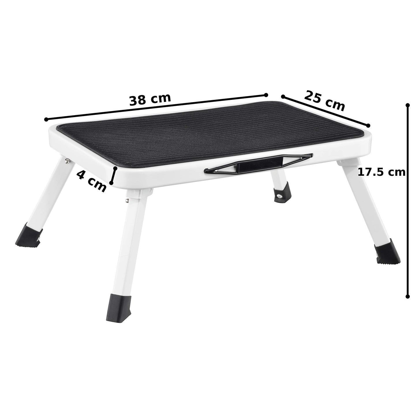 Caravan folding step - step loadable up to 150 kg - Camping folding stool with non-slip surface