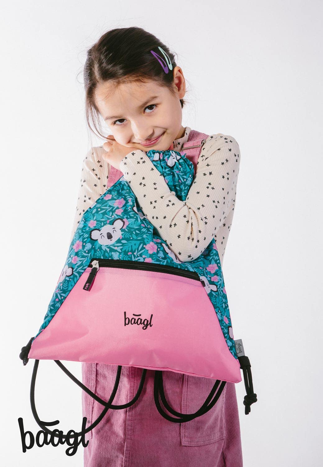 School bag set for girls, 5 pieces - suitable for 1st grade - elementary school backpack with chest strap - ergonomic school backpack (Baby Koala)