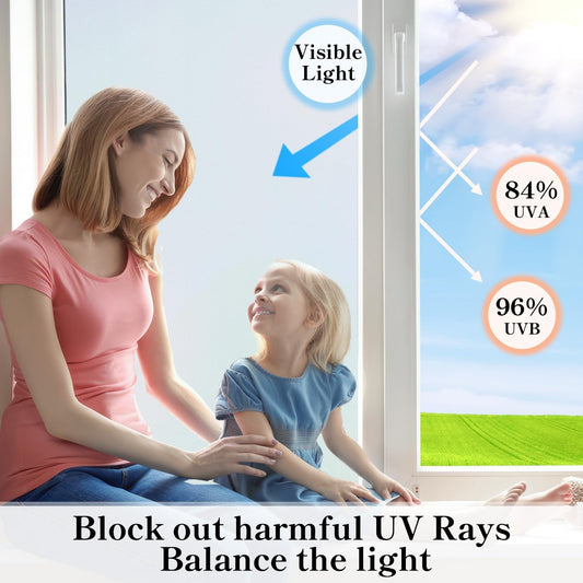 Antrect window film self-adhesive 70x400cm opaque window film from the outside, frosted glass adhesive window film privacy screen