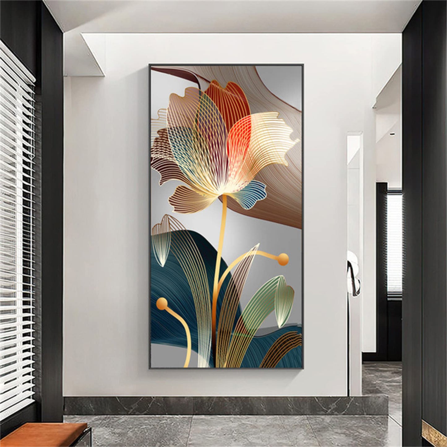 Sarah Duke 5D DIY Diamond Painting Kit, Flower Diamond Painting Pictures XXL, DIY Diamond Painting for Kids and Adults for Wall Decoration (50 x 90 cm)