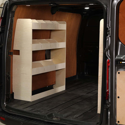 VANIFY - Compatible with Ford Transit Custom L1 2012+ vehicle shelving, double shelves at the rear.
