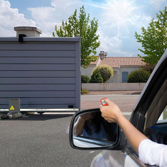 Ansobea Sliding Gate Opener 370W gate opener Garage door opener with 2 remotes up to 800kg electric sliding door opener with Automatic Closing function for hotel, factory