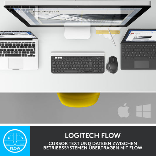 Logitech MX Master 2S Bluetooth Edition wireless mouse, multi-surface, super fast scrolling, ergonomic, rechargeable, connects to up to 3 Mac/PC computers - Graphite