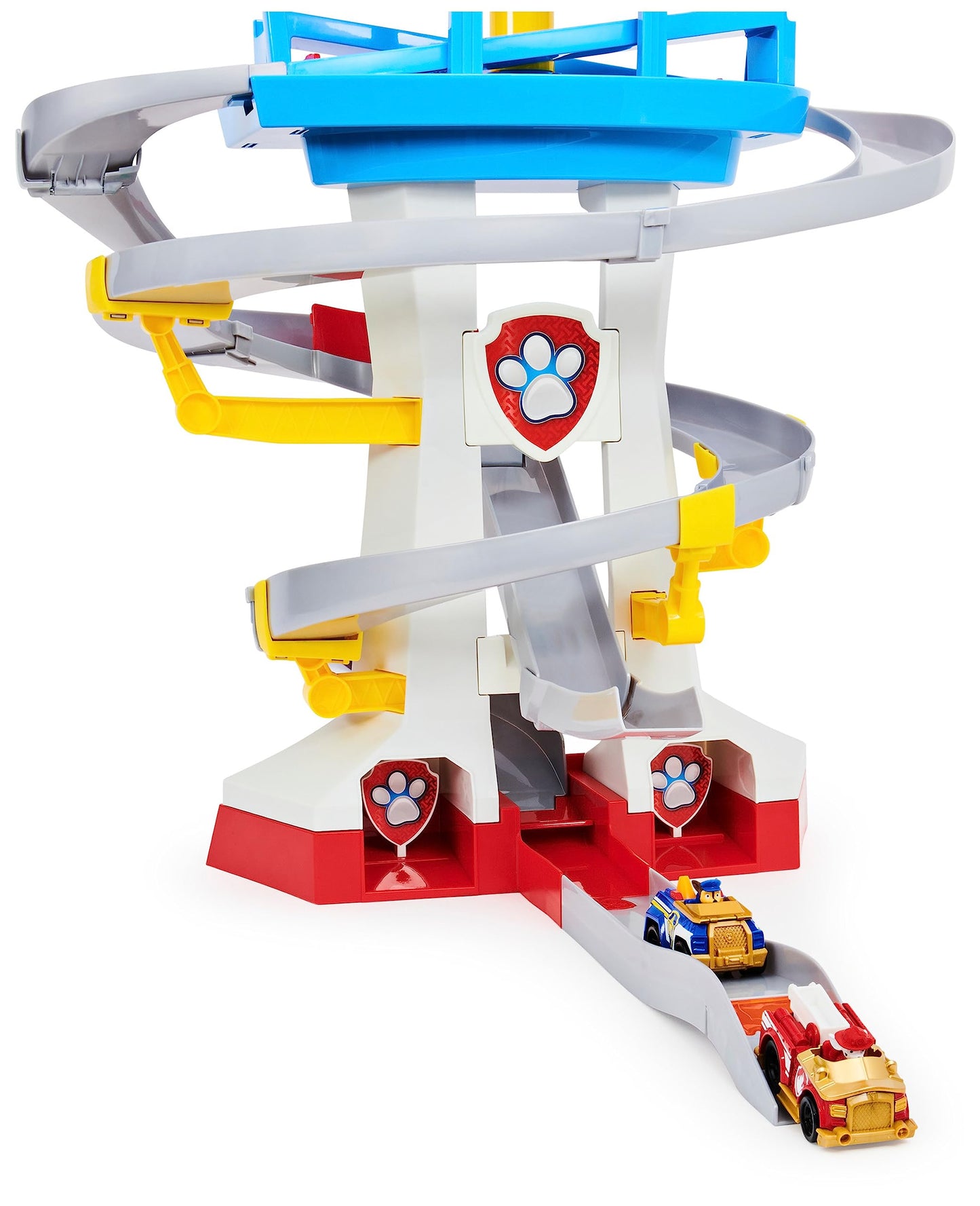 PAW PATROL 6058281 - True Metal Adventure Bay Playset with 2 metal vehicles in 1:55 scale.
